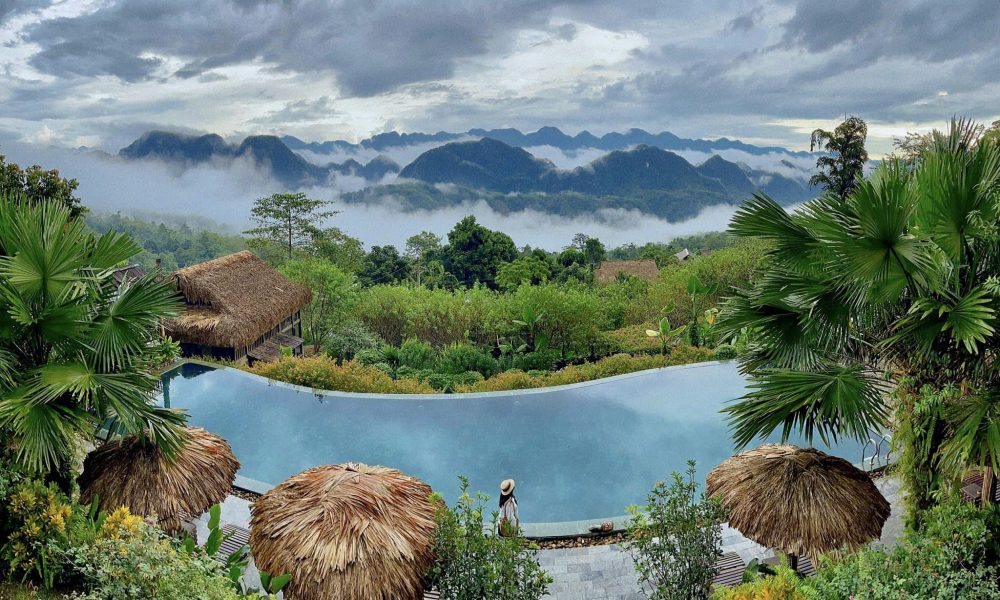 View nhìn từ Bể Bơi của Pu Luong Eco Garden